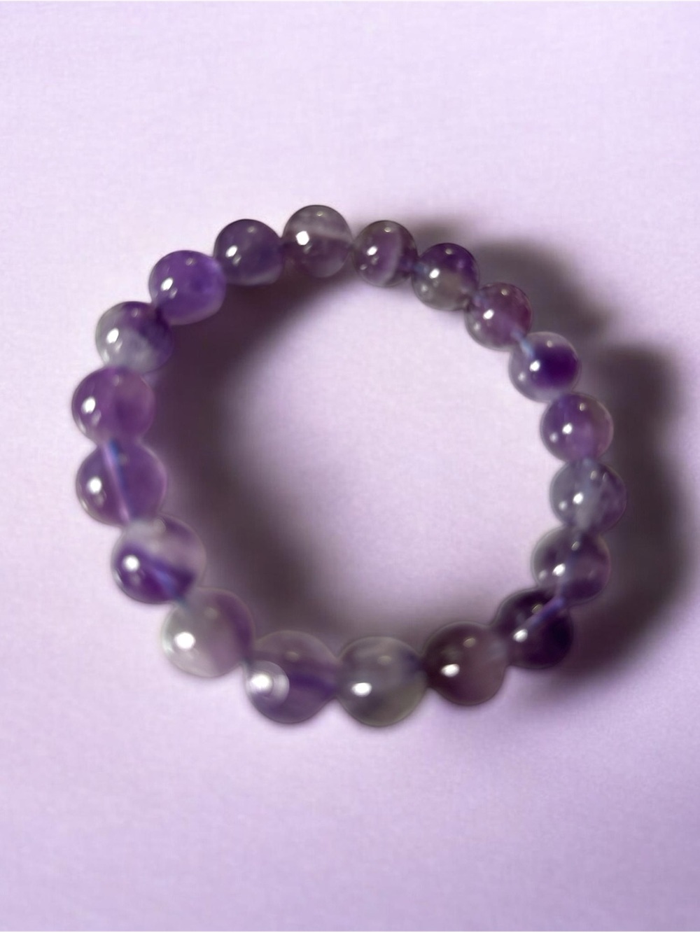 Dream Amethyst 10mmBeaded Stretch Bracelet - Amethyst Tone Women’s Jewelry